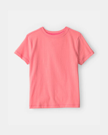 Kids Solid T-Shirt - Coral, 