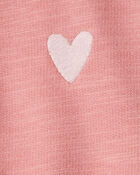 Toddler Girl Heart Cotton Long-Sleeve Cardigan Sweater - Pink, image 2 of 3 slides