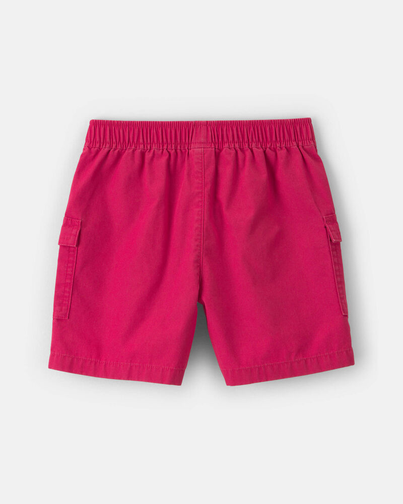 Boys Canvas Cargo Shorts - Red, image 2 of 4 slides