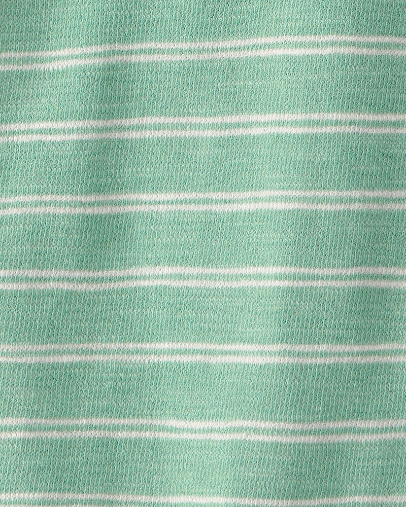 Baby Short-Sleeve Romper Made with Organic Cotton in Stripes, image 3 of 4 slides
