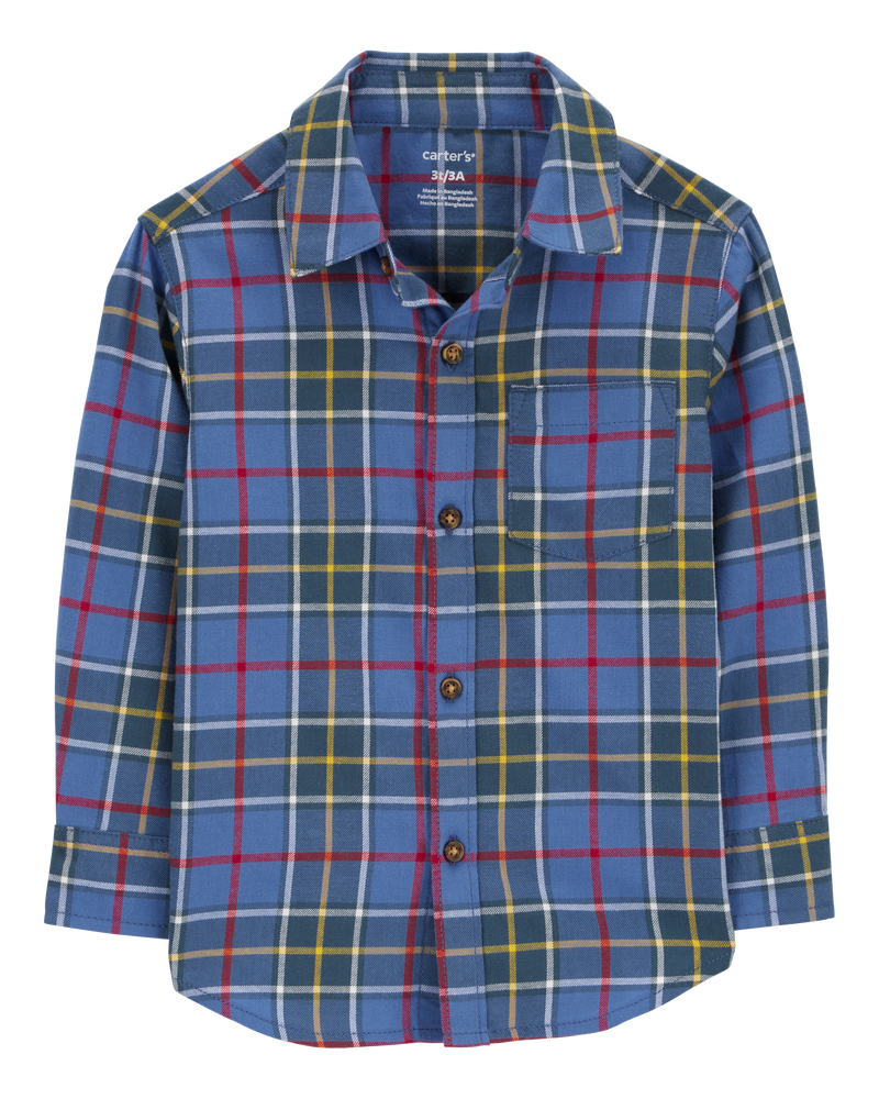 Toddler Boy Plaid Button-Front Shirt, image 1 of 4 slides