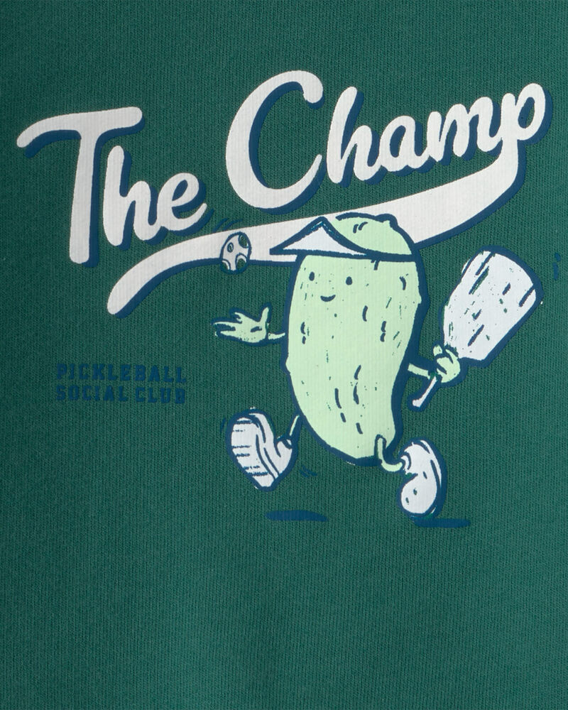 Baby Boy 3-Piece Pickleball Sweatshirt, Bodysuit & Short Set - Green, image 5 of 6 slides