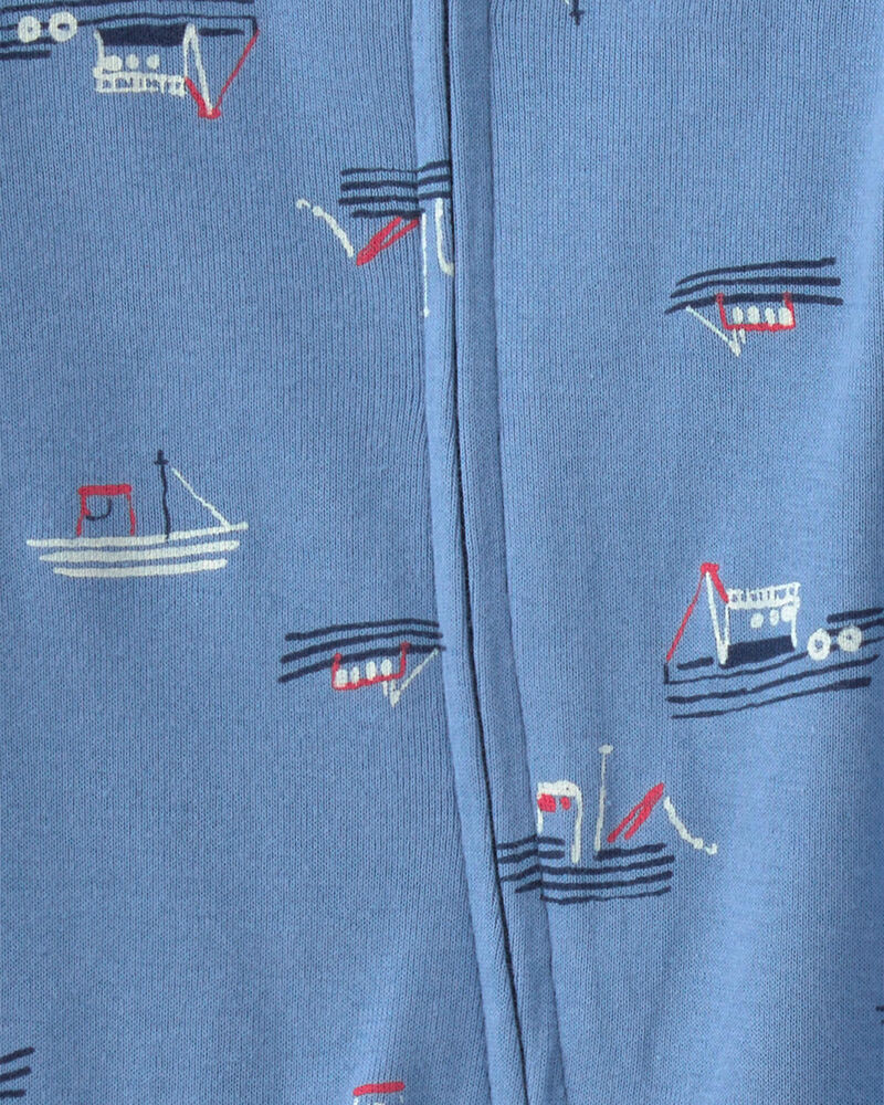 Baby Boy 2-Pack Boat Sleep & Play Pajamas - Blue, image 3 of 5 slides