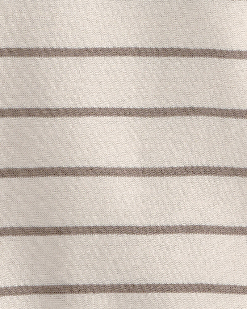 Toddler 2-Piece Organic Cotton Top & Short Set in Stripes, image 4 of 5 slides