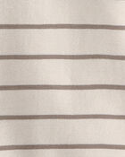 Toddler 2-Piece Organic Cotton Top & Short Set in Stripes, image 4 of 5 slides