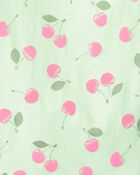Girls Cherry Top - Green, image 2 of 3 slides