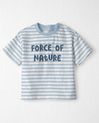 Toddler Organic Cotton 'Force of Nature' Tee in Stripes, image 1 of 4 slides