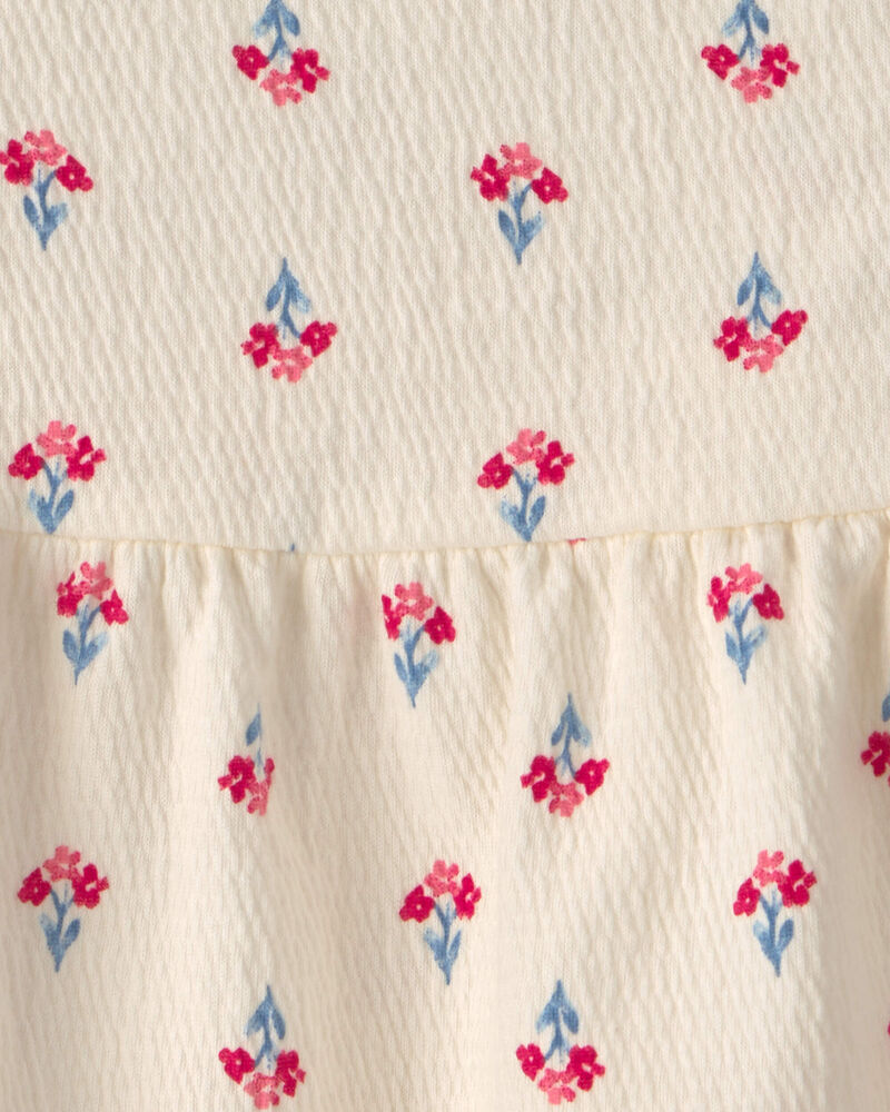 Girls Floral Tank Top - Ivory/Red, image 2 of 3 slides