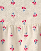 Girls Floral Tank Top - Ivory/Red, image 2 of 3 slides