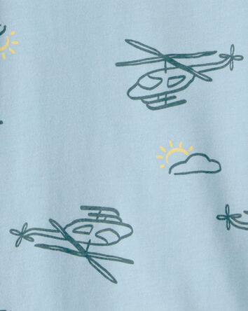 Toddler Boy Helicopter T-Shirt - Blue, 