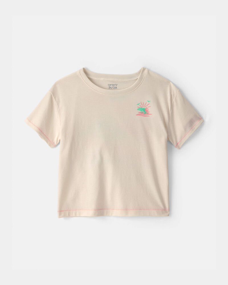 Toddler Girl 'Where the Sun Never Sets' Graphic Tee - Cream, image 1 of 5 slides
