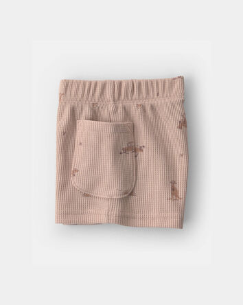Baby Boy 2-Piece Safari Animal Top & Short Set - Brown, 