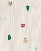 Toddler Holiday Print 2-Piece Pajama Set , image 2 of 3 slides