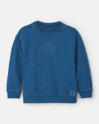 Toddler Boy OshKosh Logo French Terry Pullover Sweatshirt - Blue, image 1 of 3 slides