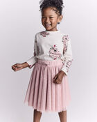 Toddler Girl Holiday Squish Character Long-Sleeve Graphic Tee - Ivory, image 3 of 6 slides
