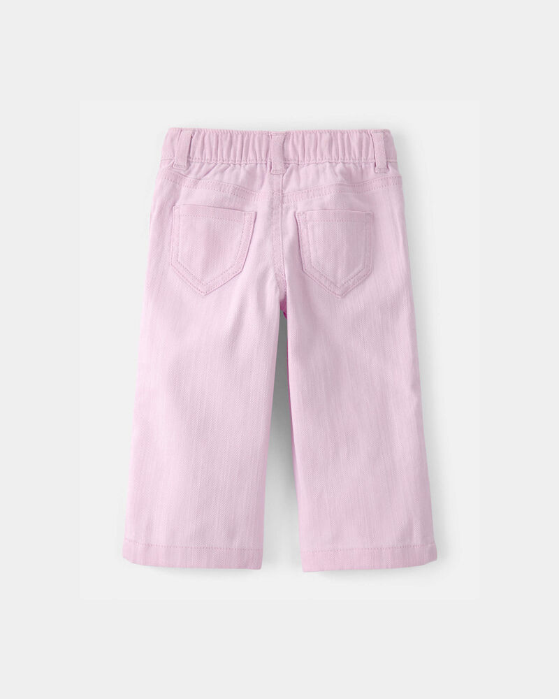 Baby Girl Drawstring Wide-Leg Pants - Pink, image 2 of 4 slides