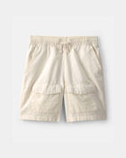 Boys Twill Cargo Shorts - Cream, image 1 of 4 slides
