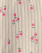 Baby Girl 2-Piece Floral Bodysuit & Pant Set - Cream, image 2 of 3 slides