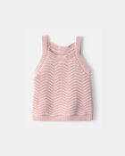 Baby Girl Sweater Knit Tank Top - Pink, image 1 of 3 slides