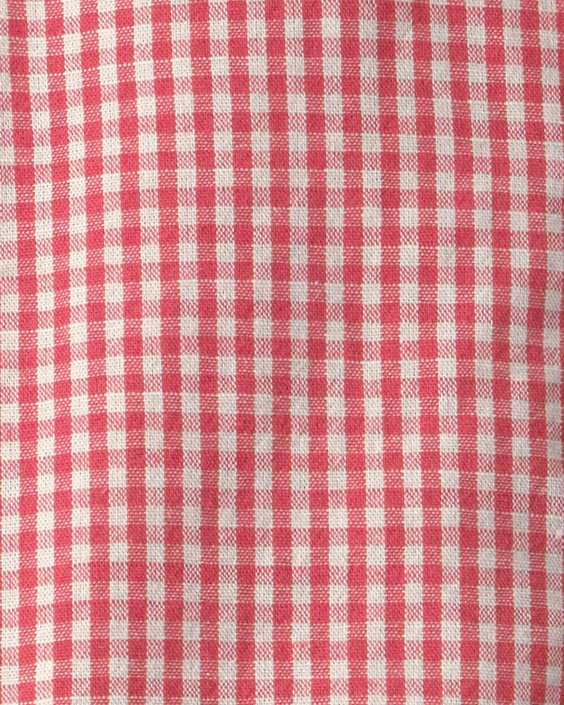 Baby Boy 2-Piece Top & Short Set Made with Organic Cotton in Red Gingham, image 5 of 8 slides
