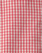 Baby Boy 2-Piece Top & Short Set Made with Organic Cotton in Red Gingham, image 5 of 8 slides