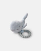 Whale Plush Teether - Blue, image 1 of 2 slides