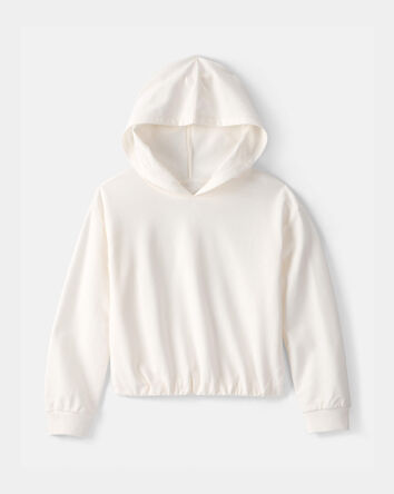 Girls 2-Piece French Terry Hoodie & Pant Set - Cream, 