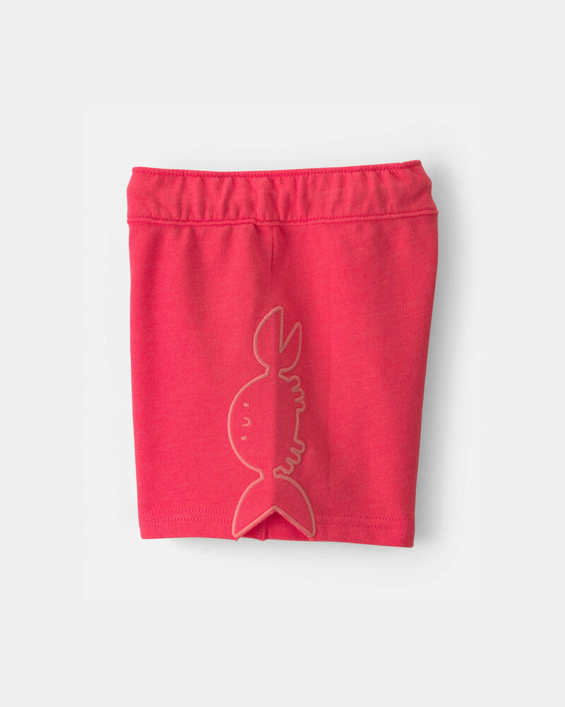 Toddler Boy Crab French Terry Shorts - Coral, image 3 of 5 slides