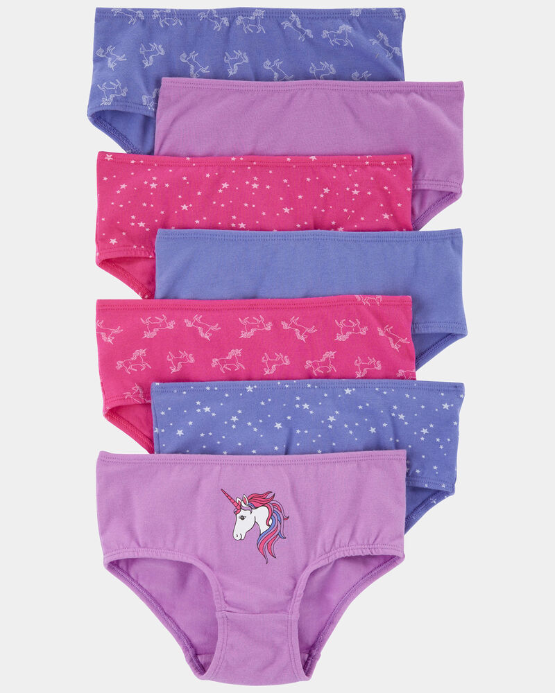 Toddler Girl 7-Pack Unicorn Brief Underwear, image 1 of 3 slides