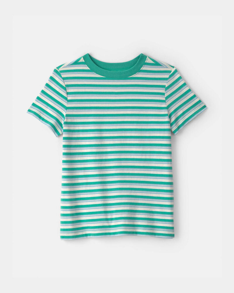 Boys Striped Tee - Green/Yellow, image 1 of 3 slides