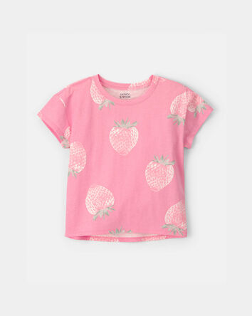 Girls Strawberry Top - Pink, 