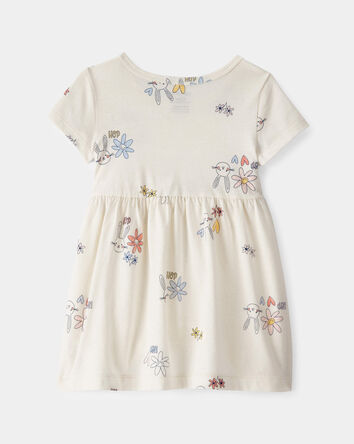 Baby Girl Easter Bunny Short-Sleeve Dress - Cream, 
