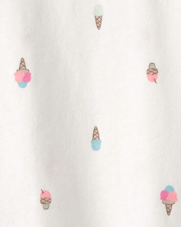 Baby Girl Ice Cream Relaxed Top - White, 