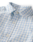 Toddler Boy Seersucker Button-Front Shirt Made with Organic Cotton, image 2 of 4 slides