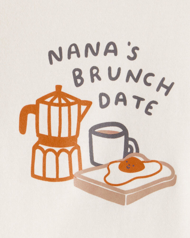 Baby Nana's Brunch Date Long-Sleeve Graphic Bodysuit - Cream, image 2 of 3 slides