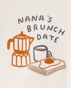 Baby Nana's Brunch Date Long-Sleeve Graphic Bodysuit - Cream, image 2 of 3 slides