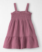 Toddler Girl Organic Cotton Smocked Gauze Dress, image 4 of 7 slides