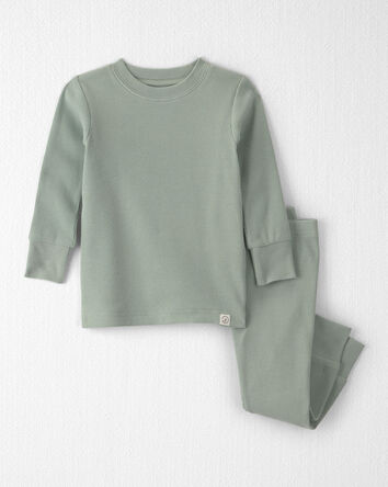 Baby 2-Piece Organic Cotton Ribbed Pajamas, 