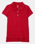 Kid Pique Uniform Polo Shirt - Red, image 1 of 3 slides