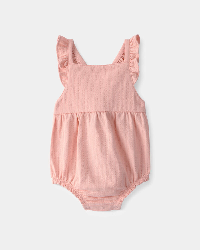 Baby Girl Sleeveless Bubble Romper - Pink, image 1 of 4 slides