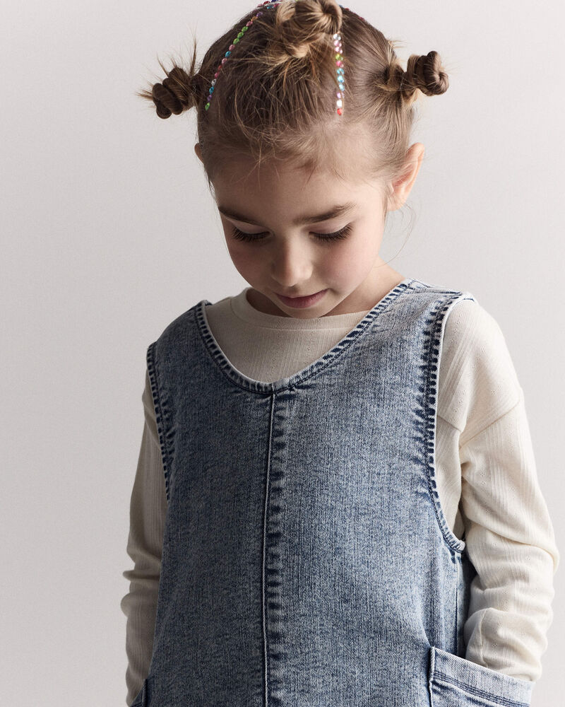 Toddler Girl Pointelle Long-Sleeve Top - Cream, image 6 of 7 slides