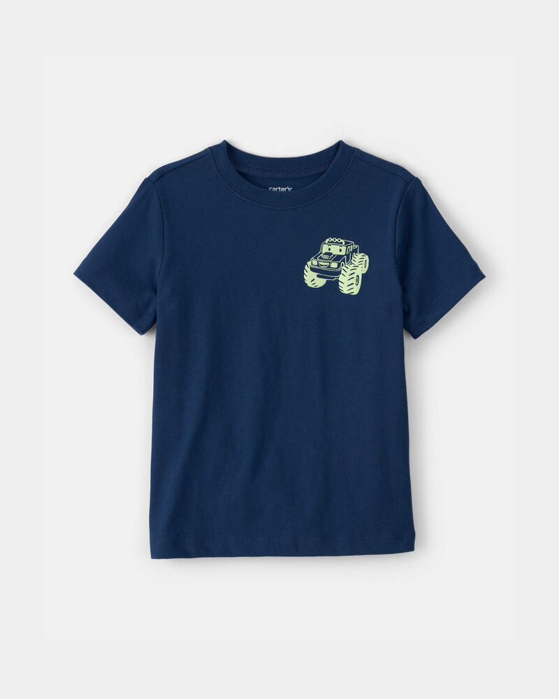Toddler Boy Monster Truck Graphic Tee - Blue, image 1 of 5 slides