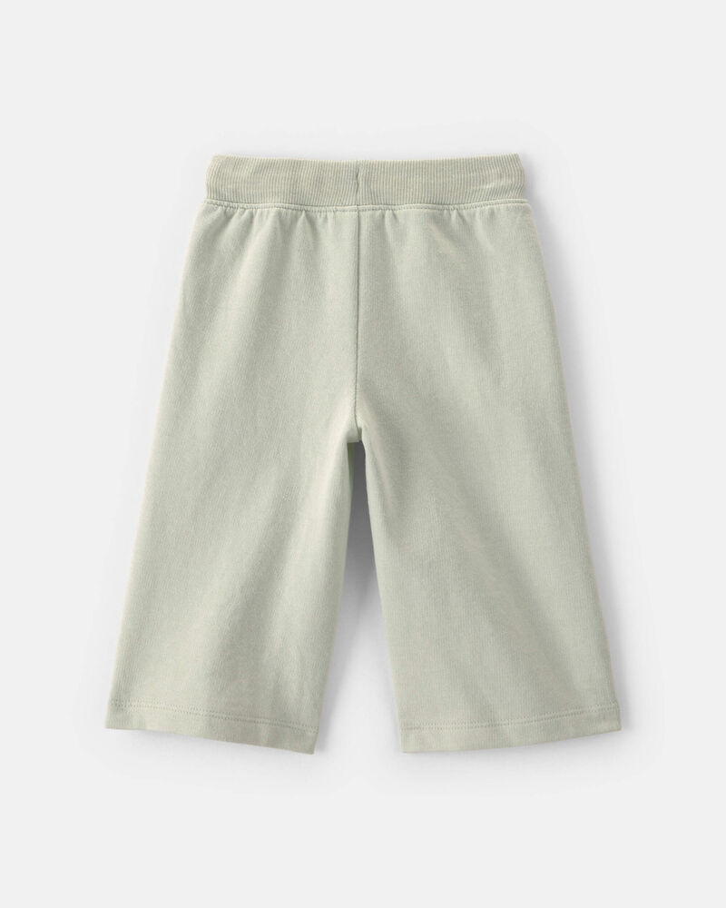 Baby Girl French Terry Drawstring Pants - Green, image 2 of 4 slides
