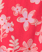 Girls Floral Top - Coral, image 2 of 3 slides