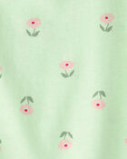 Toddler Girl Floral Relaxed Top - Green, image 2 of 3 slides