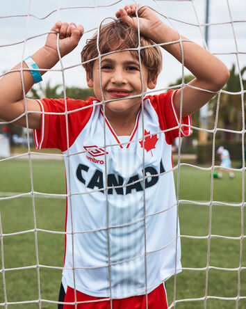 Kids Umbro Canada Soccer Jersey - Red/White, 