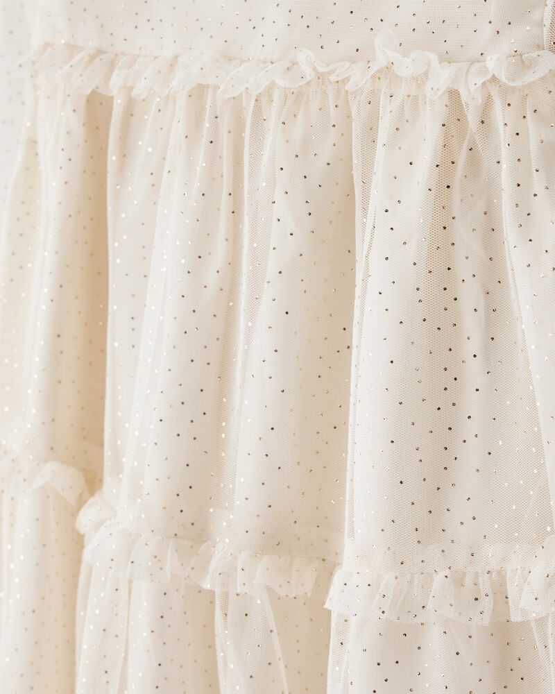Toddler Girl Tulle Dress - Cream, image 2 of 5 slides