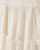 Toddler Girl Tulle Dress - Cream, image 2 of 5 slides