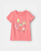 Toddler Girl Ice Cream Graphic Tee - Coral , image 1 of 3 slides