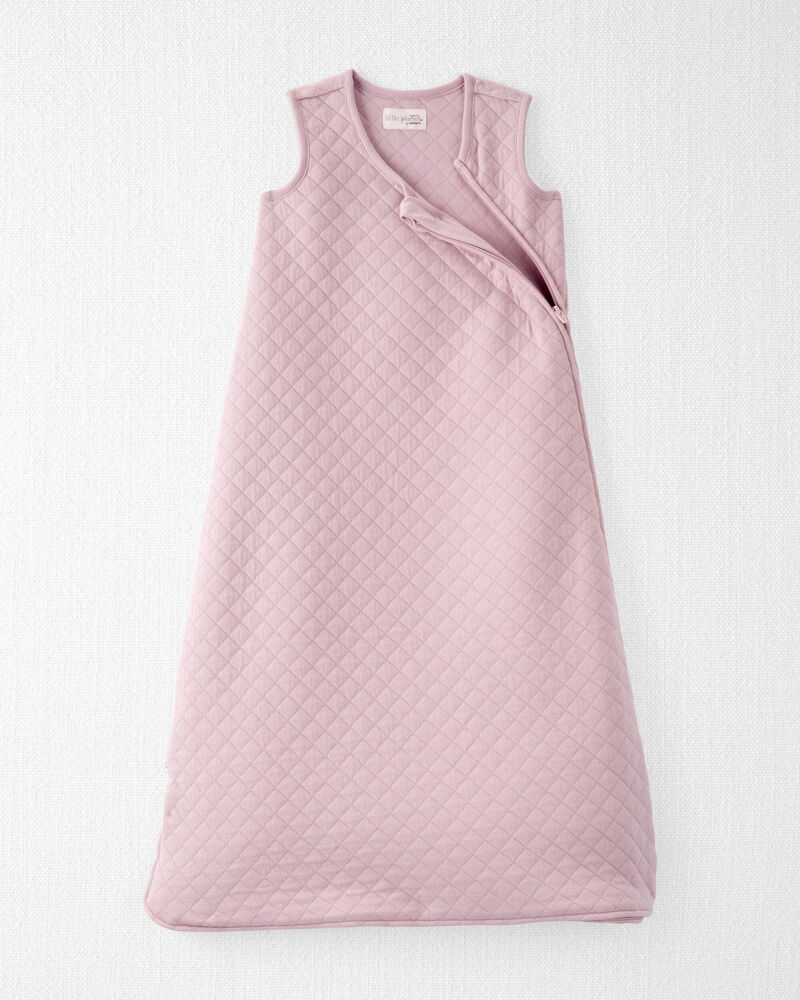 Baby Girl Doubleknit Zip Wearable Blanket Made with Organic Cotton, image 2 of 5 slides